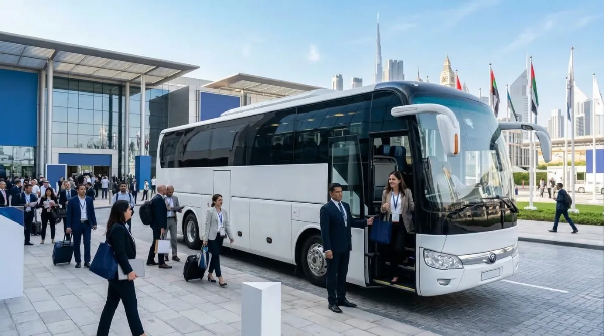 Event Bus Rental Dubai | MICE & Exhibition Shuttle Hire